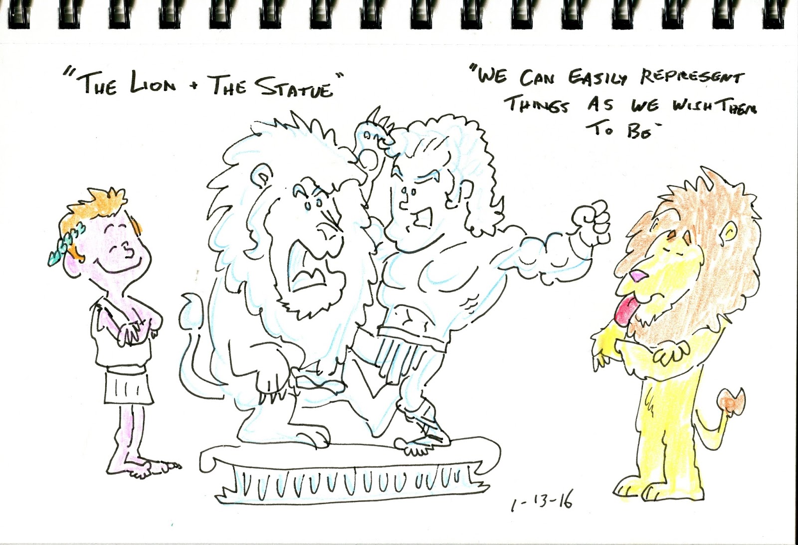 Uncle Jeffy's Sketchbook 11315 Aesop's Fables MORE "L"! Heavens to