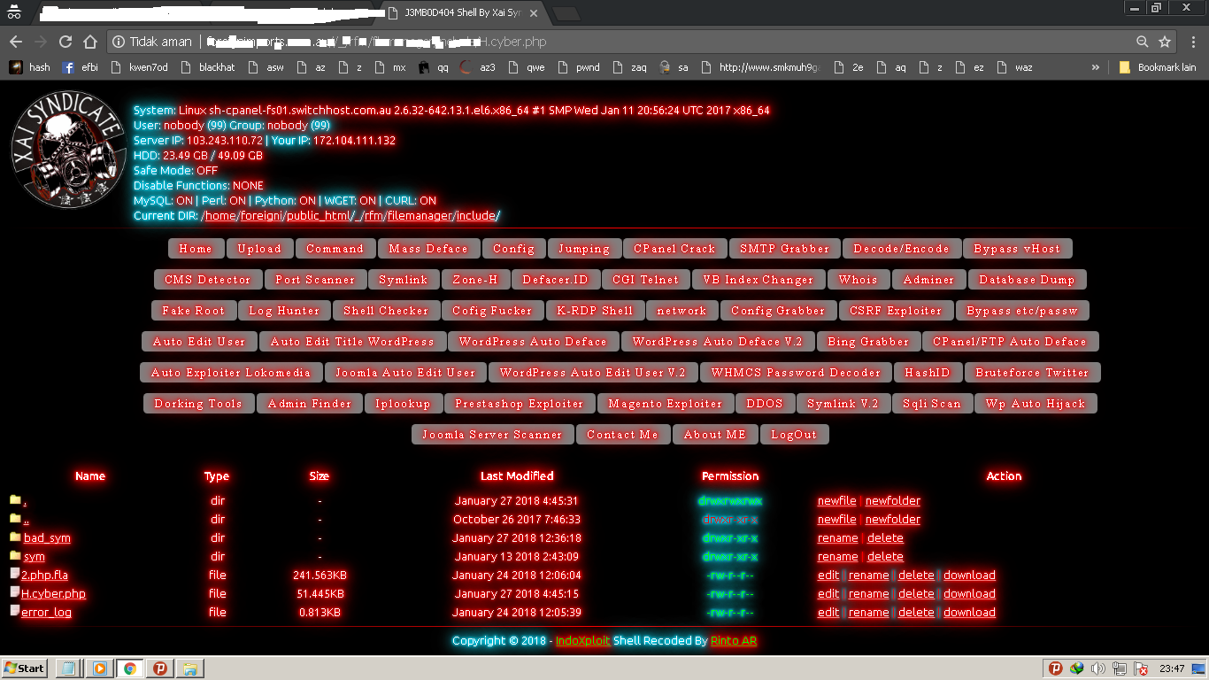 KUMPULAN SHELL BACKDOOR KEREN OFFICIAL BLOG SYAKI.ID