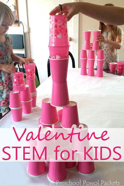 STEM Activity for Kids: Valentine Tower | Preschool Powol Packets