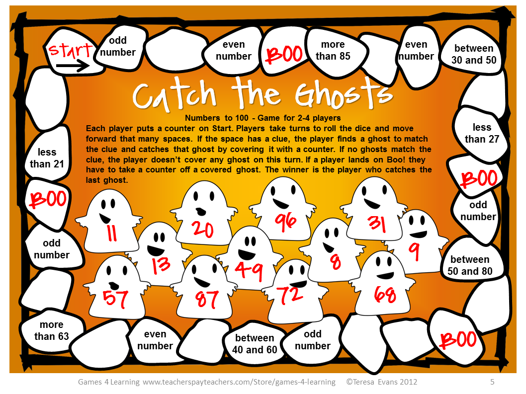 Fun Games 4 Learning Halloween Math Freebies 