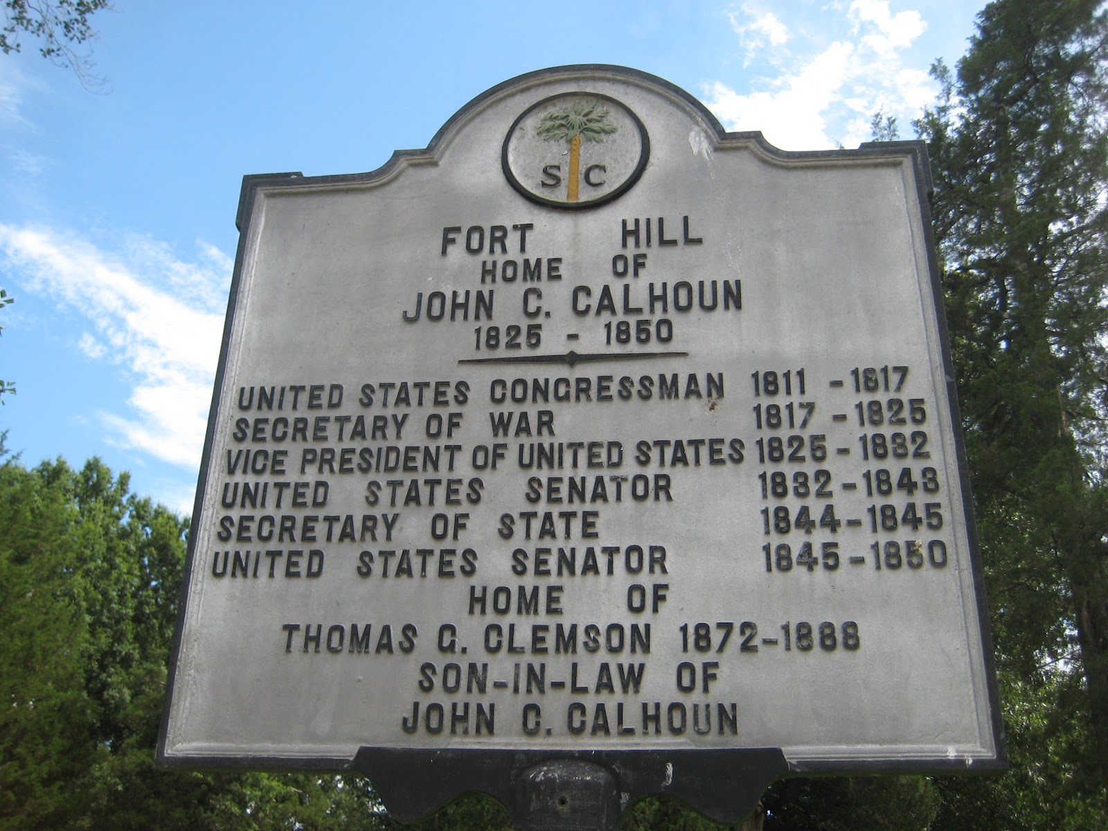Clan Colquhoun Blog Tour of the John C. Calhoun home Fort Hill at Clemson