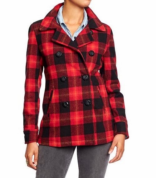 Style-Delights: 10 Red Buffalo Check And Tartan Plaid Coats Perfect For ...