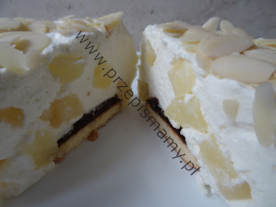 Ciasto bez pieczenia "Ananasowy kaprys" Ciasto bez pieczenia "Ananasowy kaprys"
