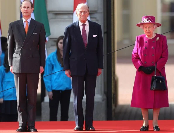 Queen Elizabeth II attended the launch of The Queen's Baton Relay for the XXI Commonwealth Games at Buckingham Palace