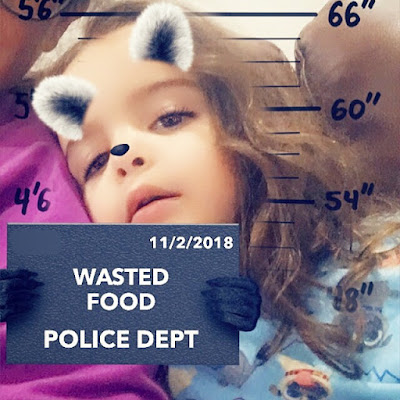 A little girl accused of wasting good via a snapchat filter