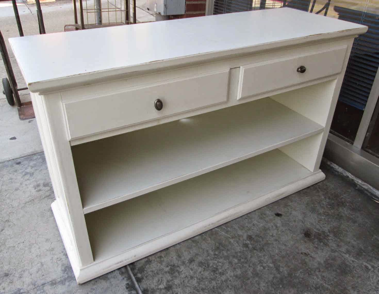 UHURU FURNITURE & COLLECTIBLES SOLD Pottery Barnesque TV Stand 60
