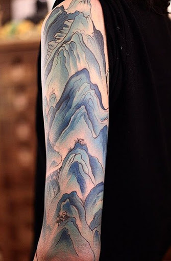 Este estilo Oriental serra, na verdade, pode parecer água