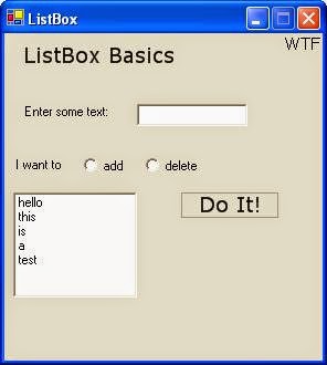 Blog Source code gratis: Source Code A listbox example