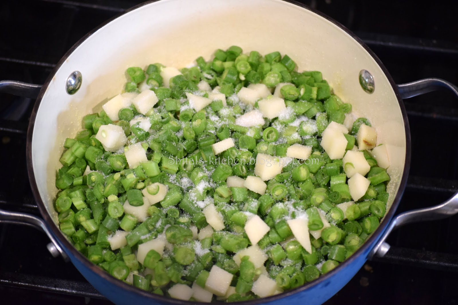 Shital'sKitchen Fansi Nu Shaak/ GreenBeans & Potato