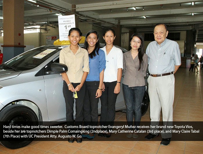 UC students sweep top three places at Customs Board Exam University