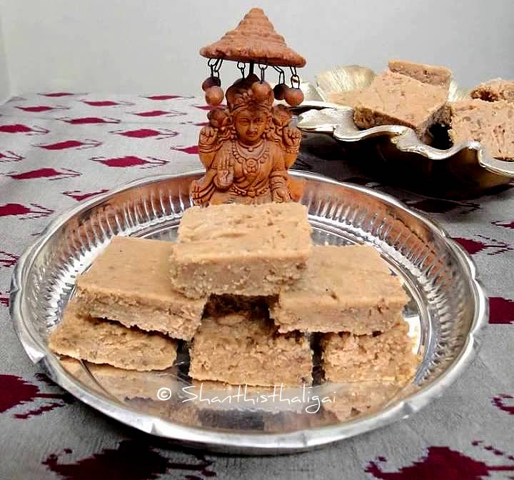 Shanthi Krishnakumar's cook book Mixed nuts burfi