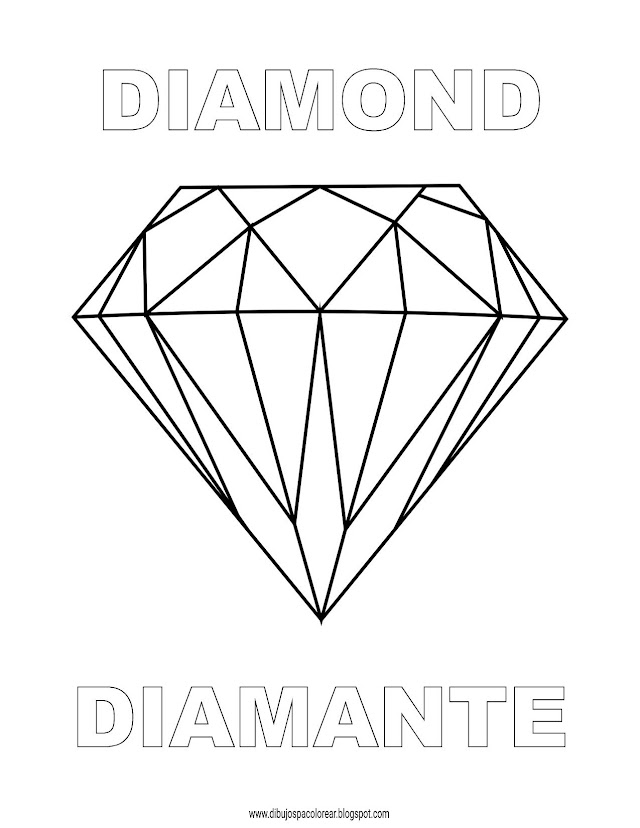 Dibujos Inglés - Español con D: Diamante - Diamond