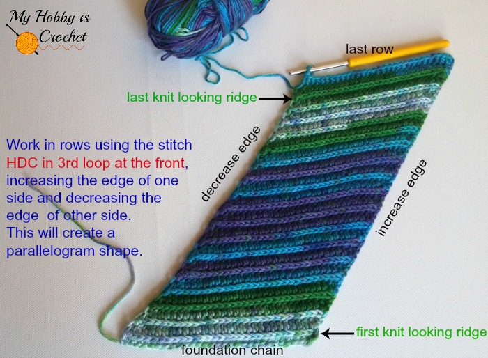 Faux Knit Pinwheel Beanie (All sizes) - Free Crochet Pattern