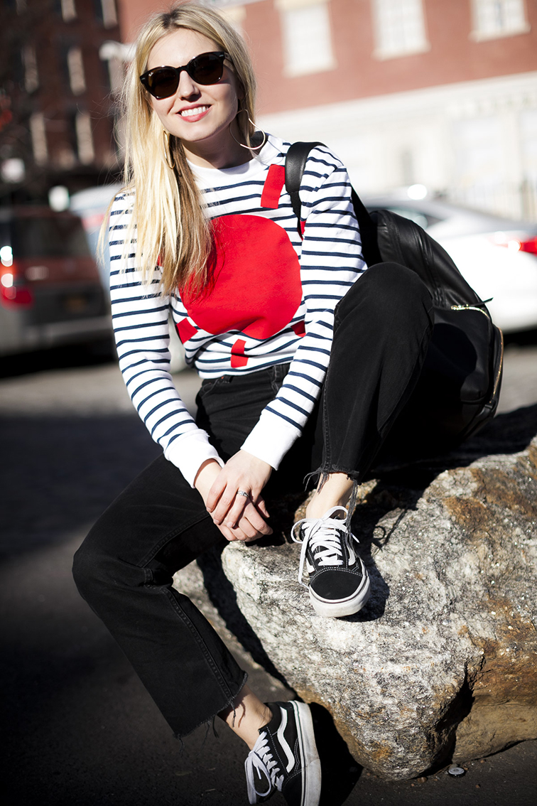 fashion over reason, etre cecile sunny side up sweatshirt, vansgirls, classic vans, tummy voyageur leather backpack