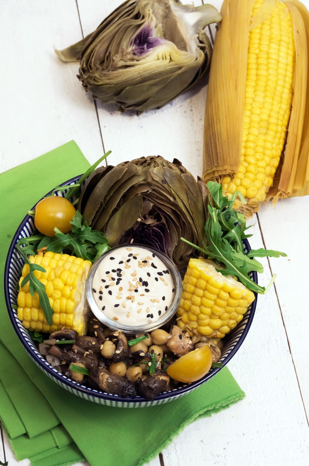recette salade artichaut et maïs