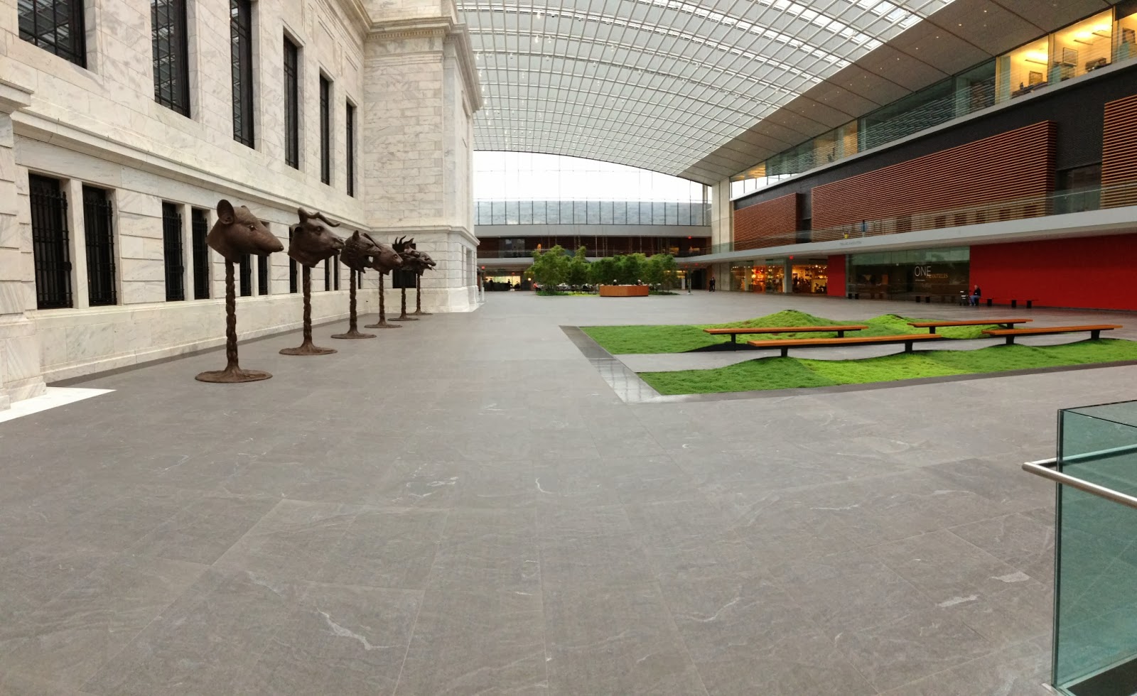 Wide open space at the museum