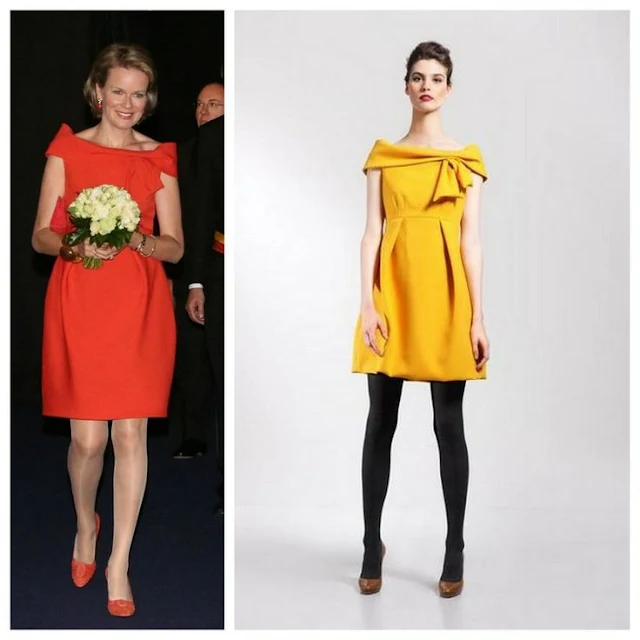 Crown Princess Mathilde of Belgium wore Natan Sleeveless Dress