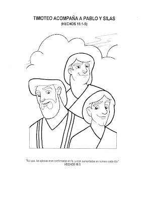 Dibujos Cristianos Timoteo Acompana A Pablo Y Silas Para
