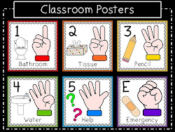 classroom hand signal posters pack signals management clipart poster behavior class teaching peace signs printable bathroom activity readers symbols learning