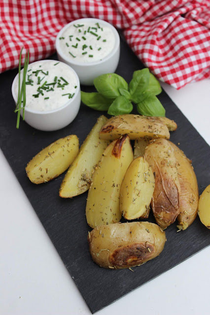 gruensteinKitchen: Rosmarinkartoffel mit Kräuterquark