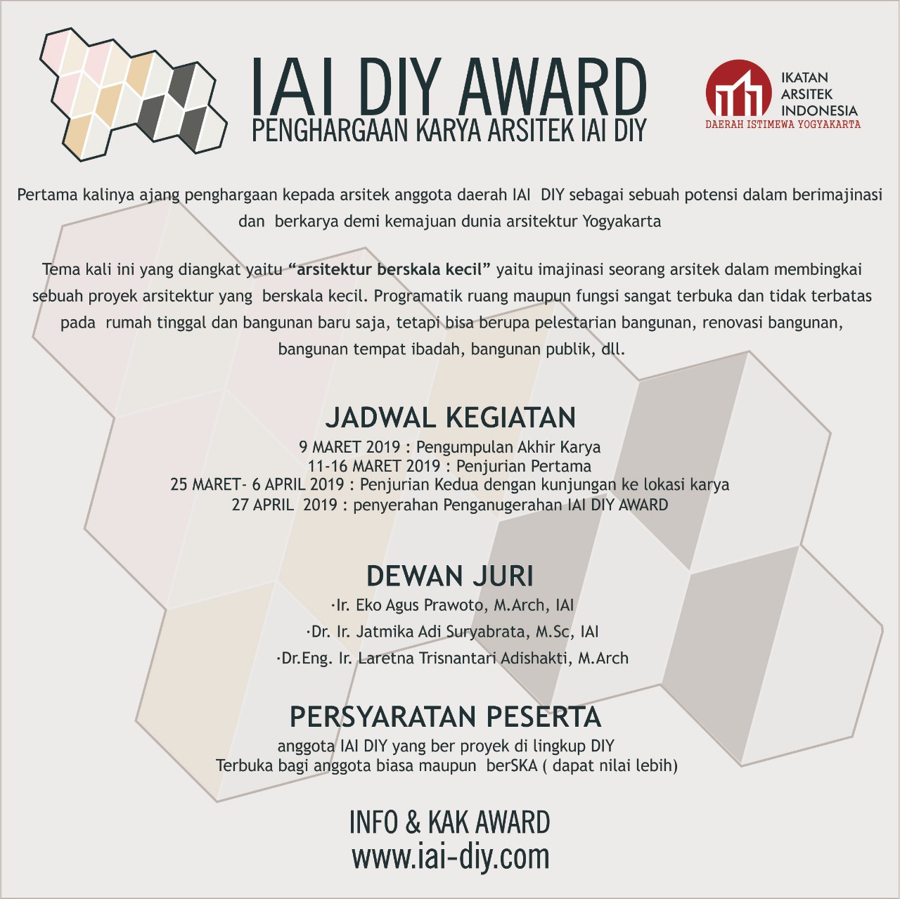 AWARD IAI DIY AWARD Penghargaan Karya Arsitek IAI DIY 2019 IAI DIY AWARD IAI DIY AWARD Penghargaan Karya Arsitek IAI DIY 2019 IAI DIY