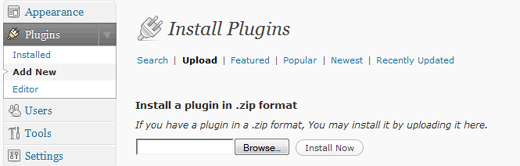 Upload Plugin Upload Plugin