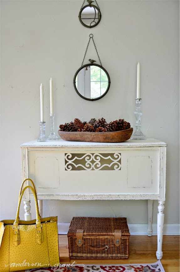 Check out this amazing before and after of a vintage radio stand!  |  www.andersonandgrant.com