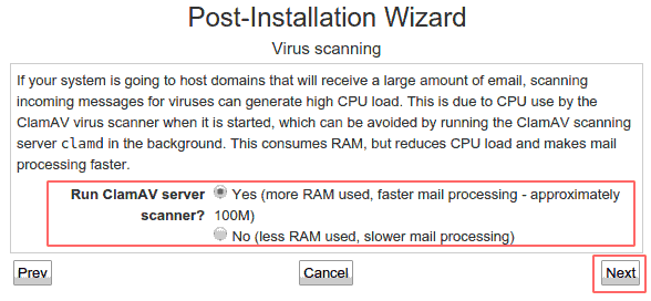 enable clamav scanner