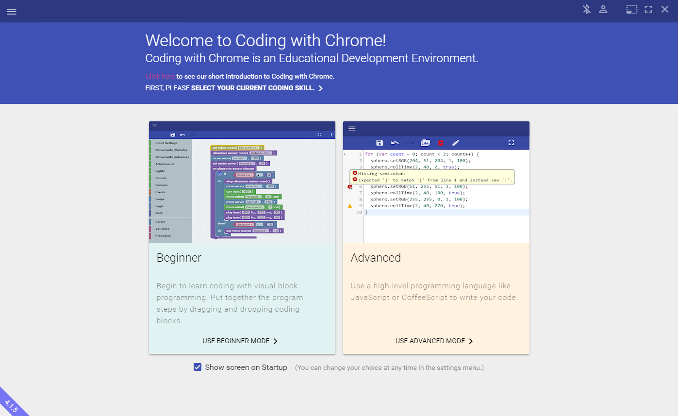 Programando con Coding with Chrome