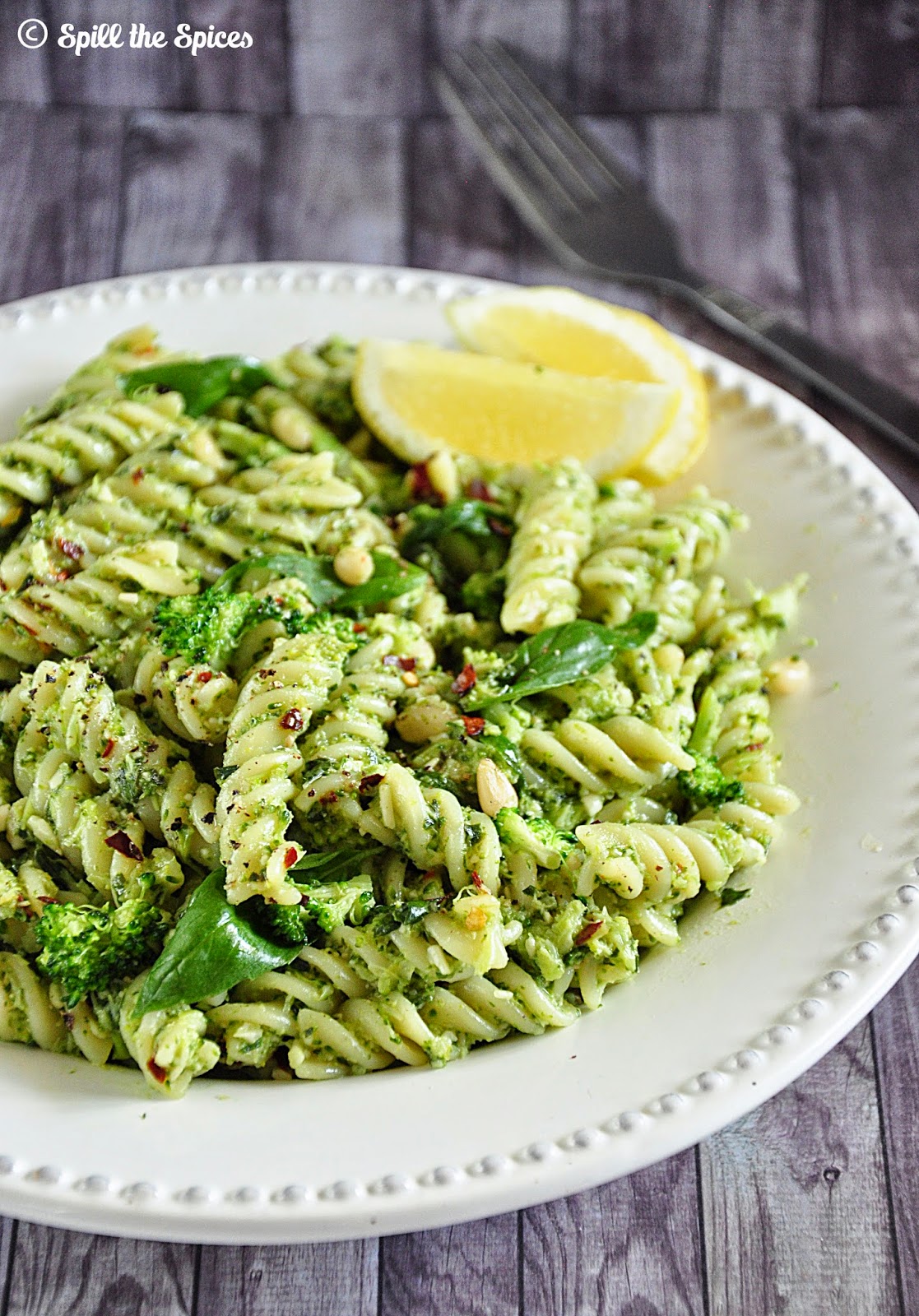 Broccoli Basil Pesto Pasta | Spill the Spices