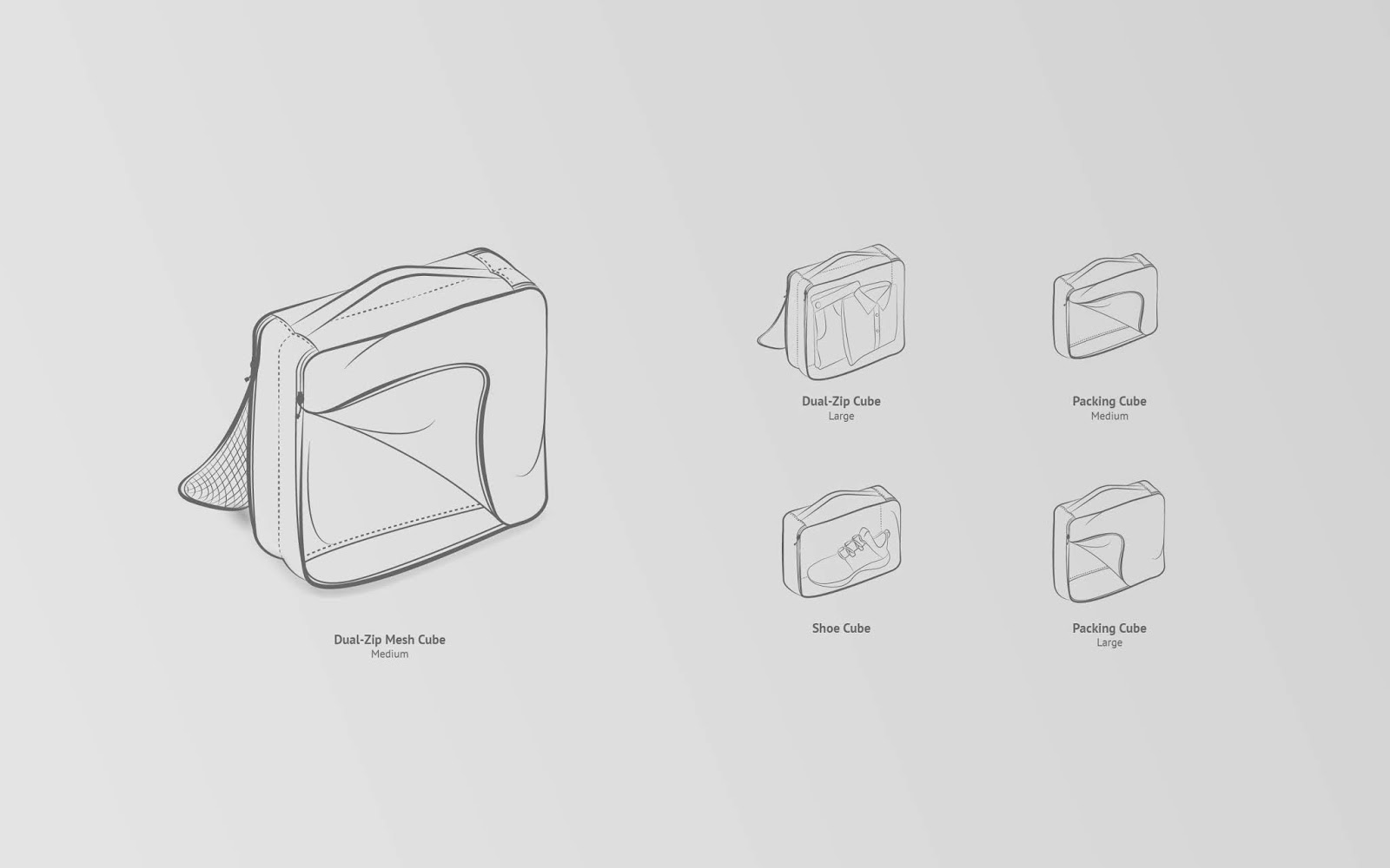 mec travel light packing cube