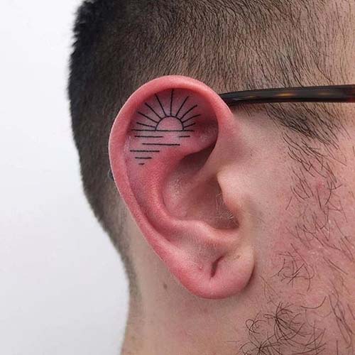 kulak içi erkek dövmesi inner ear tattoo for men kulak içi erkek dövmesi inner ear tattoo for men