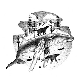14-Arctic-Wonders-Eagle-Bear-Whale-Seal-and-Fish-Thiago-Bianchini-Ink-Animal-Drawings-Within-a-Drawing-www-designstack-co