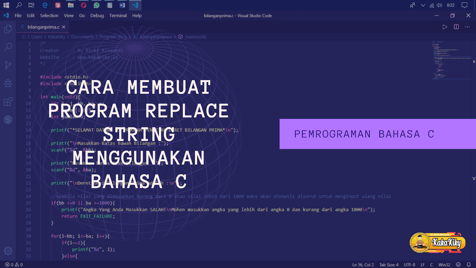 Cara Membuat Program Replace String Menggunakan Bahasa C KakaKiky