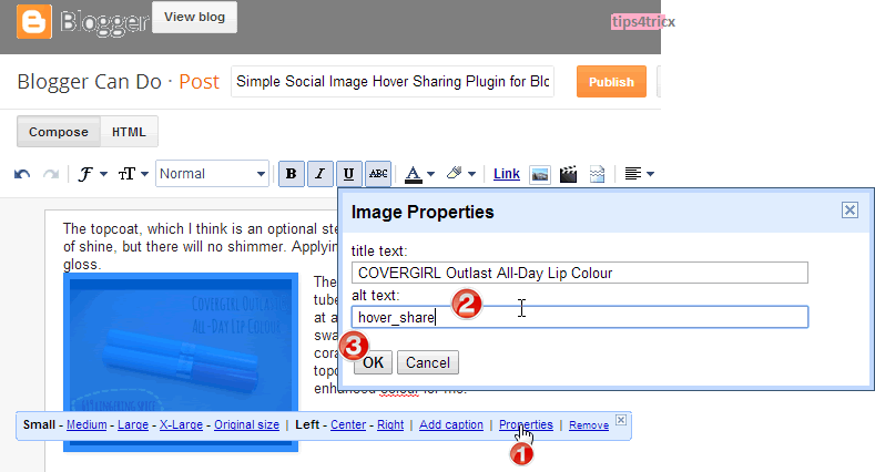 Simple Social Image Hover Sharing Plugin for Blogger by tips4tricx Simple Social Image Hover Sharing Plugin for Blogger by tips4tricx