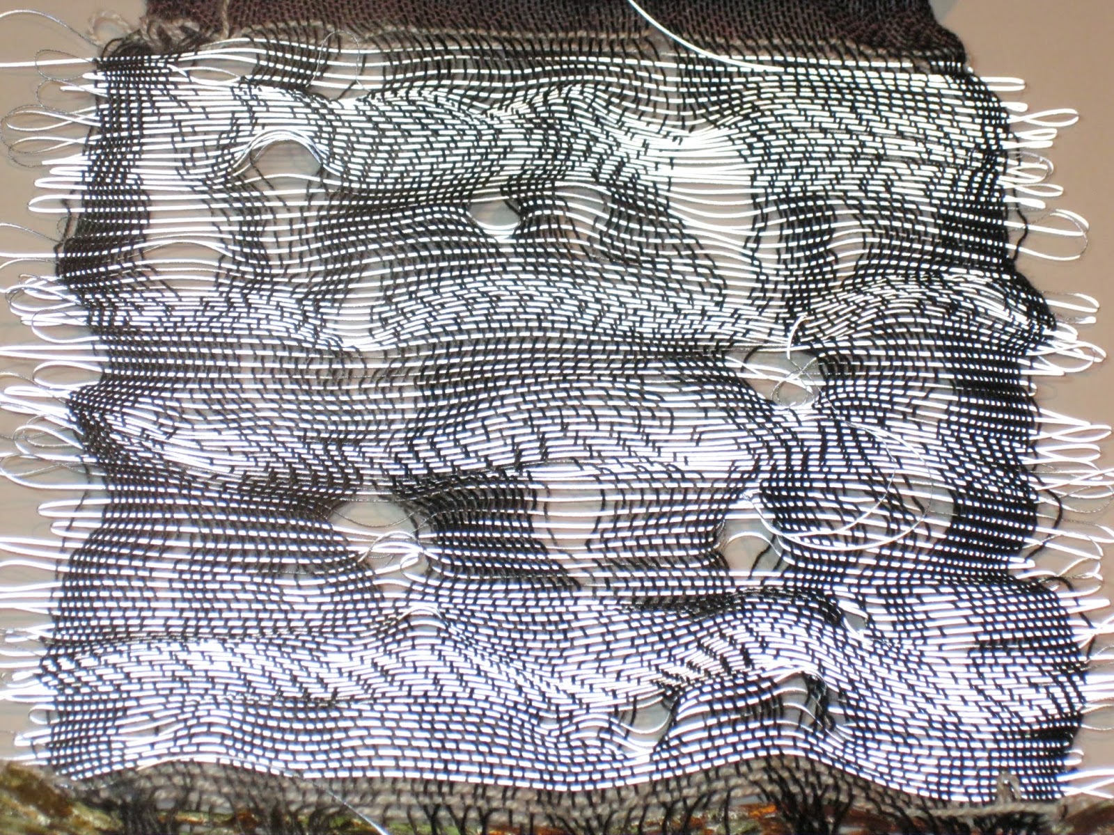 Fiber pixels Weaving with NonTraditional Materials