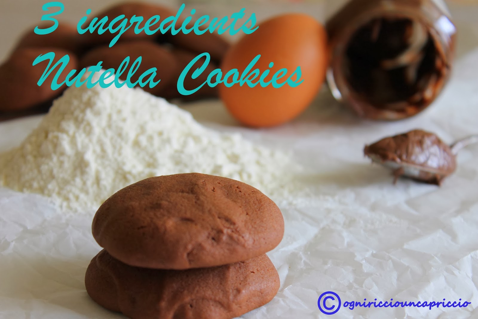 three ingredients nutella cookies recipe