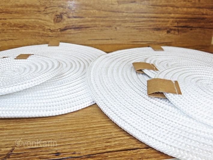 Seil-Untersetzer genaeht - DIY vonKarin 2017 DIY: Untersetzer aus weissem Seil naehen - Sewing rope rugs
