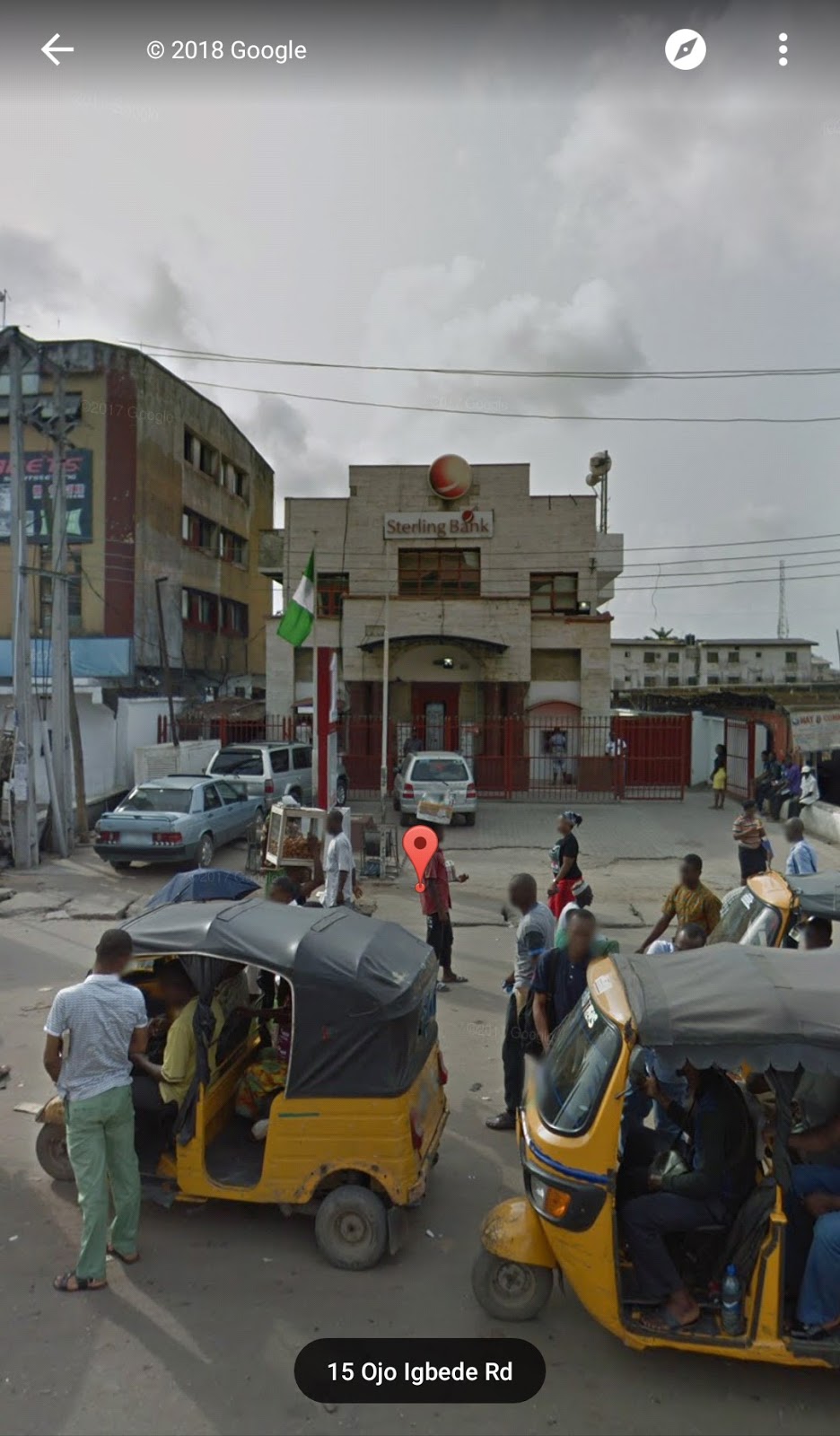 The open wifi network shown in street view mode