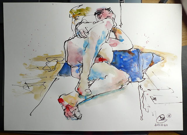 15 minute life drawing sketch by David Meldrum