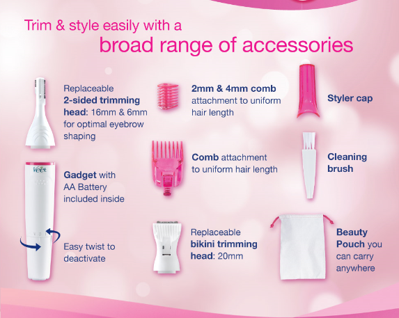 veet bikini and eyebrow trimmer
