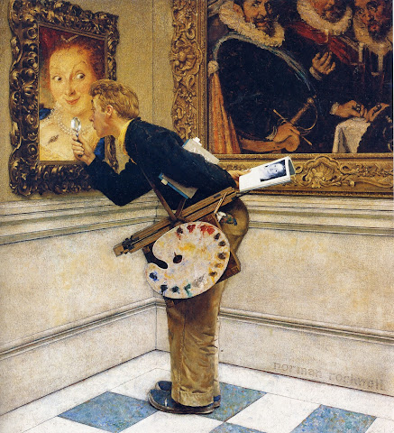 1955 The art critic by Norman Rockwell