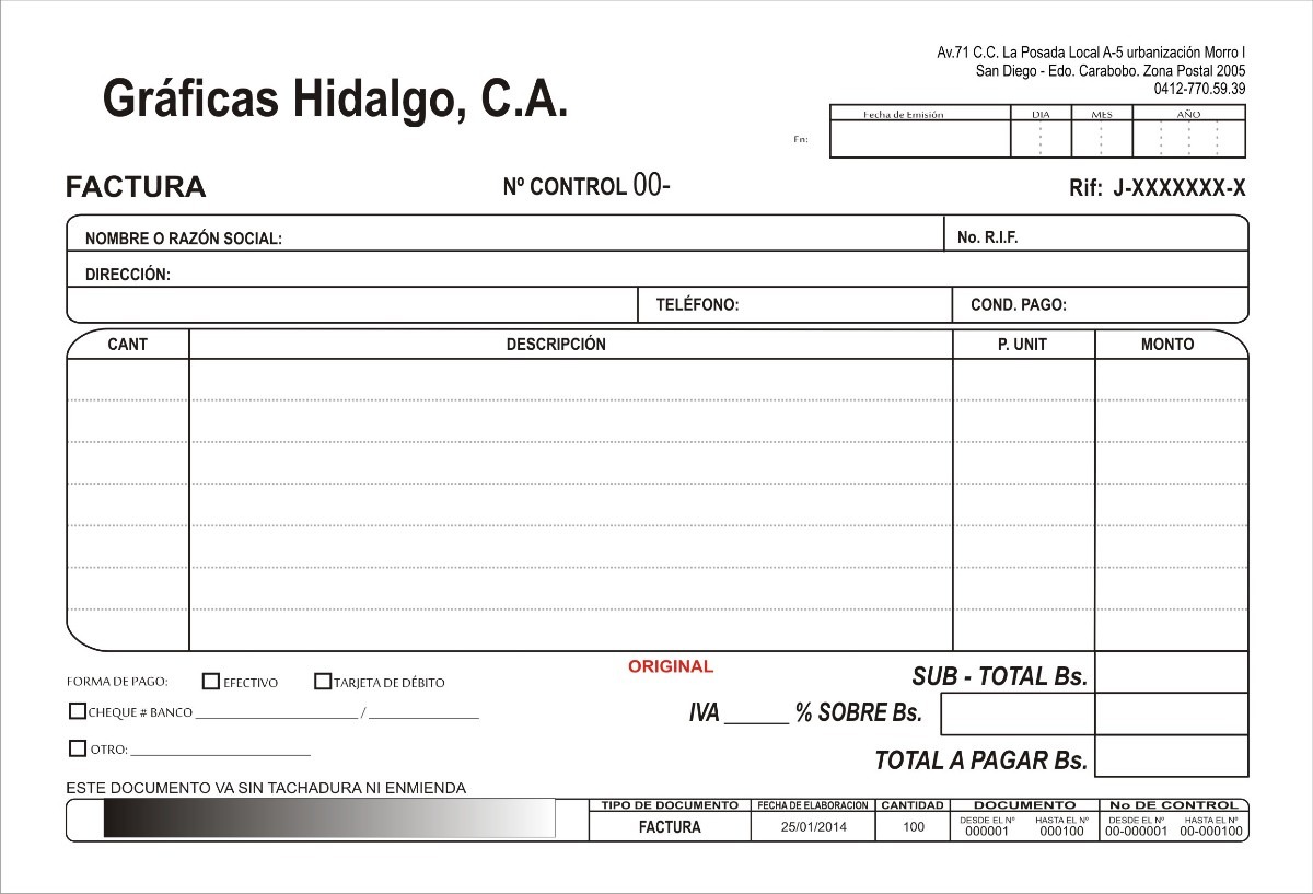 Como se hace una factura proforma