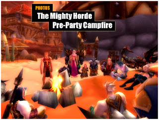 Horde gather around a campfire in Old Orgrimmar