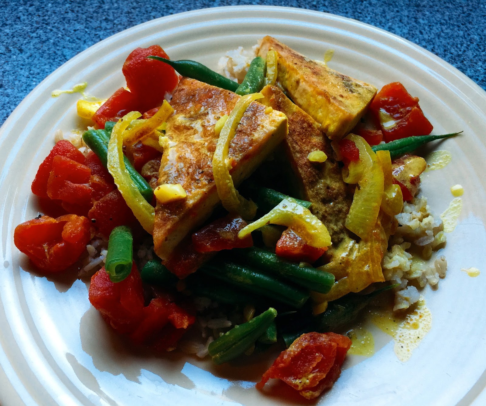 Husband Tested Recipes From Alice's Kitchen Curried Tofu and Green