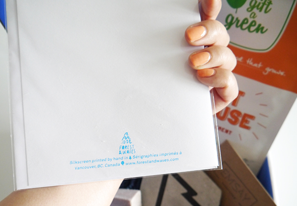 Vancity Subscription Box Forest & Waves Thank You Card back