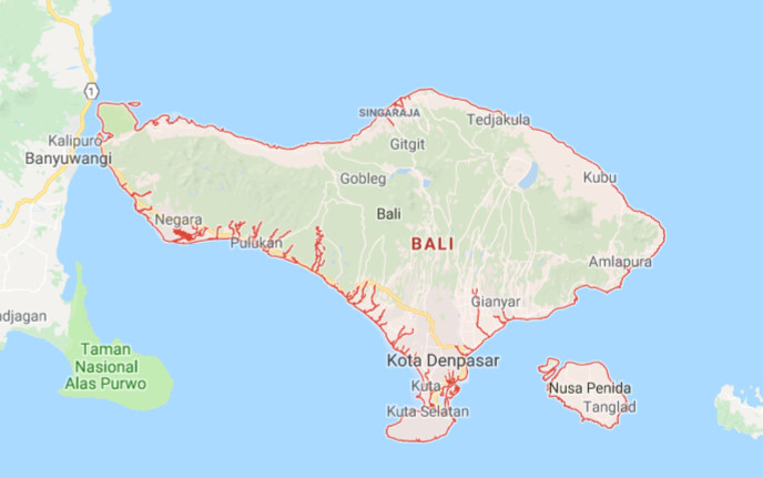 Gambar Peta Pulau Bali Lengkap Dan Jelas Bali Gates Of Heaven
