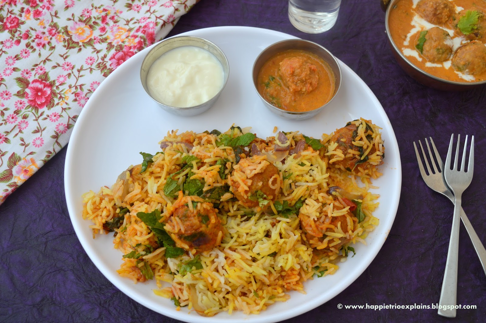 Chicken Kofta Dum Biryani | Minced Chicken Balls Dum ...