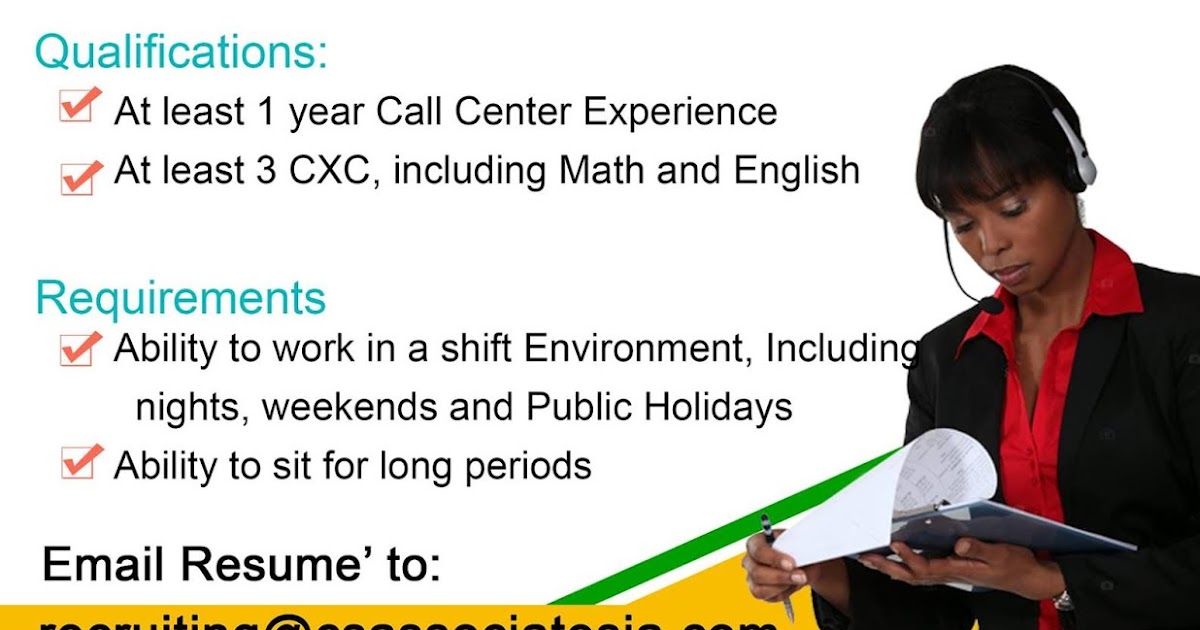 I Need A Job Jamaica Call Centre Opportunities