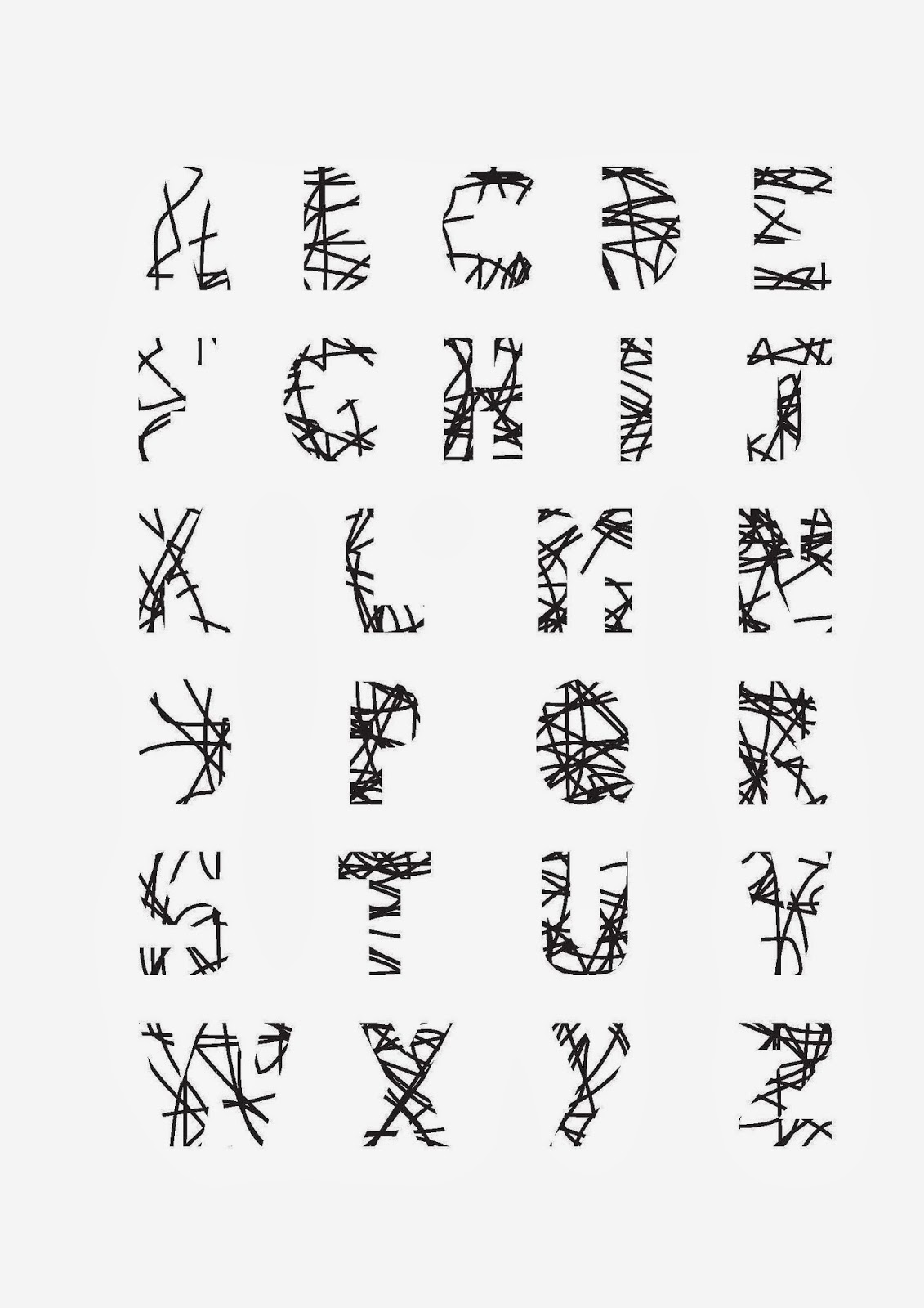 process and ways: Typographie filaire///1CVPM